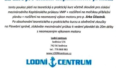 Dárkový poukaz k získání Kapitánského průkazu