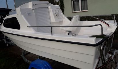 Kajutový člun - loď 430 cm + trailer ( přívěs ) VŠE NOVÉ